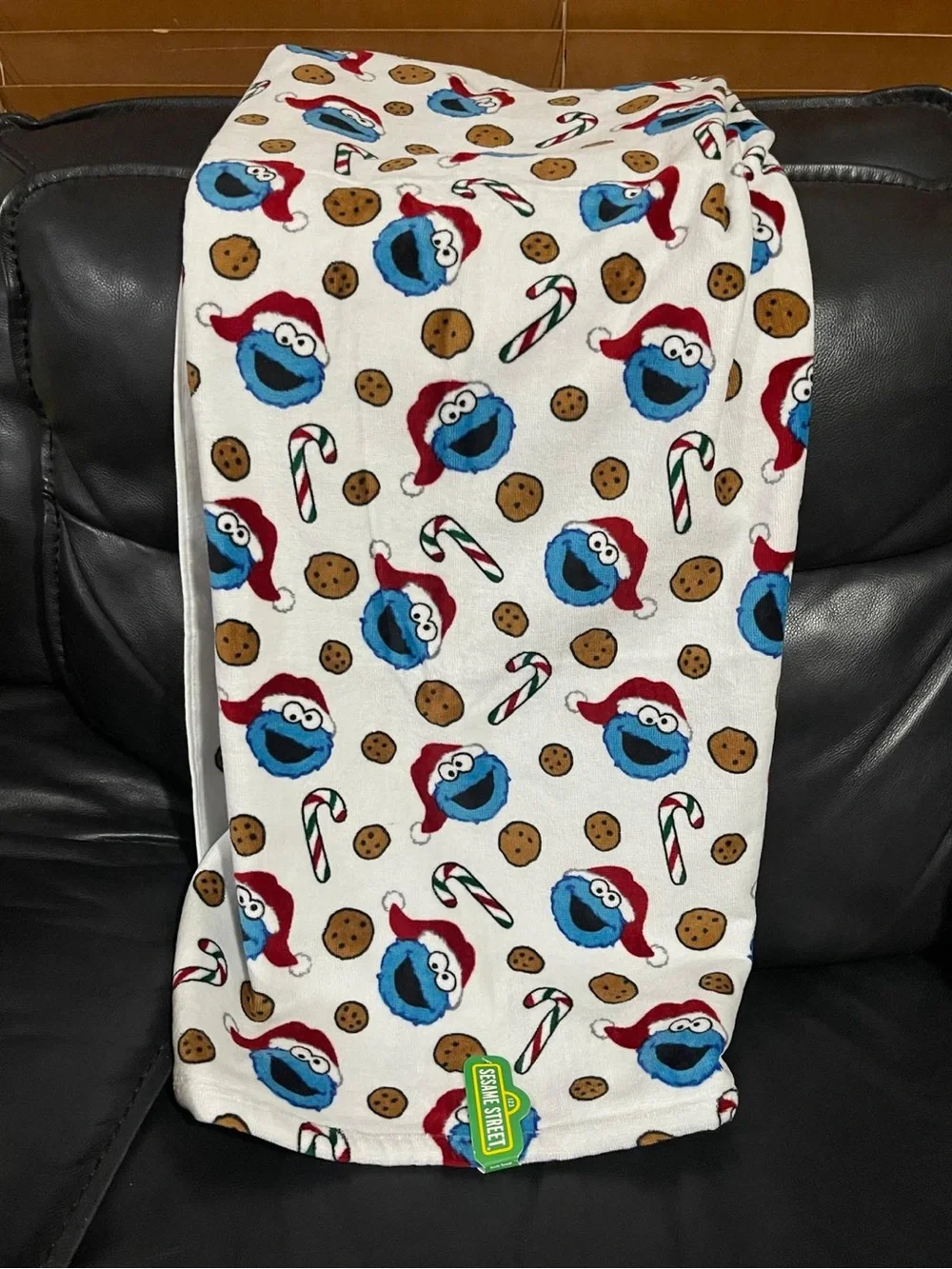 Christmas Sesame Street Cookie Monster Bath Towel
